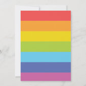 Regenboog Kleurrijke Strepen Aangepaste Feest Uitn Kaart (Achterkant)