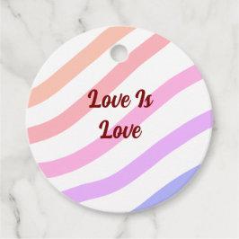 Regenboog kleurrijke strepen pastel liefde is lief bedankjes labels