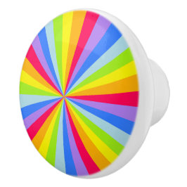 Regenboog kleurrijke strepen trekknop / deurkruk keramische knop