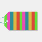 Regenboog Kleurrijke Typografie Vrolijk Kerstfeest Cadeaulabel (Achterkant Horizontaal)