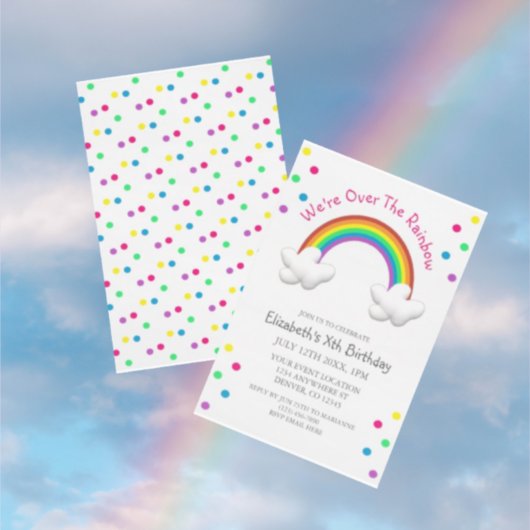 Regenboog Kleurrijke Verjaardag Kaart