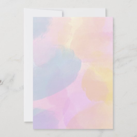 Regenboog Kleurrijke Waterverf Elke Leeftijd Verja Kaart (Achterkant)