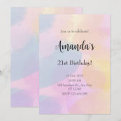 Regenboog Kleurrijke Waterverf Elke Leeftijd Verja Kaart (Voorkant / Achterkant)