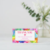 Regenboog Kleurrijke Waterverf Ink Modern Chic Kortingskaartje (Staand voorkant)