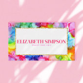 Regenboog Kleurrijke Waterverf Ink Modern Chic Visitekaartje