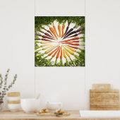 Regenboog Kleurrijke Wortels Vierkant Poster (Keuken)