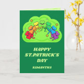 Regenboog Knuffels St. Patrick's Dag Kaart (Gele Bloem)