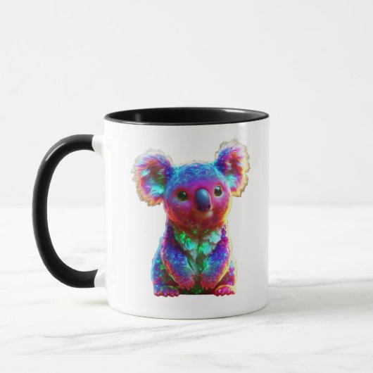 Regenboog Koala Fantasie Kunst Mok (Links)