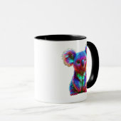 Regenboog Koala Fantasie Kunst Mok (Voorkant rechts)