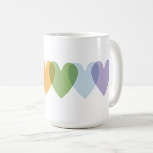 Regenboog 🌸 koffie mok 15oz (Voorkant rechts)