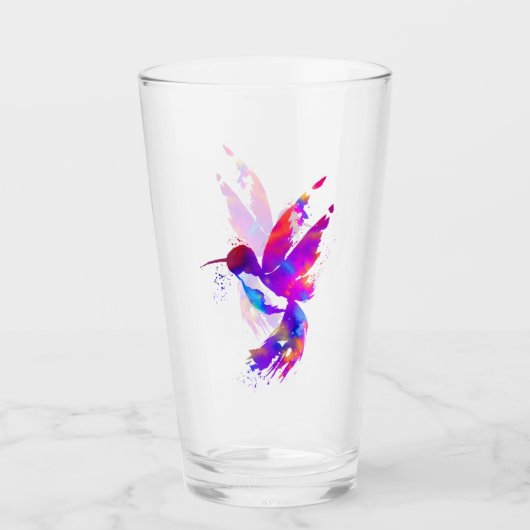 Regenboog Kolibrie Glas (Voorkant)
