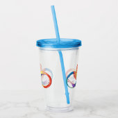 Regenboog Kolibrie met oneindigheidssymbool Acryl Drinkbeker (Links)