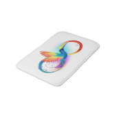 Regenboog Kolibrie met oneindigheidssymbool Badmat (Gekanteld)