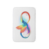 Regenboog Kolibrie met oneindigheidssymbool Badmat (Voorkant Verticaal)
