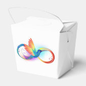 Regenboog Kolibrie met oneindigheidssymbool Bedankdoosjes (Achterkant)