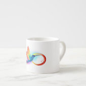 Regenboog Kolibrie met oneindigheidssymbool Espresso Kop (Voorkant rechts)