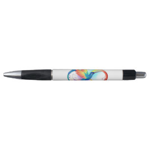 Regenboog Kolibrie met oneindigheidssymbool Pen