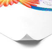 Regenboog Kolibrie met oneindigheidssymbool Poster (Hoek)