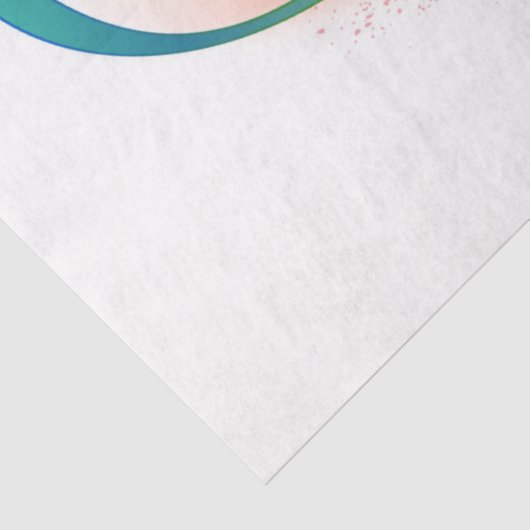 Regenboog Kolibrie met oneindigheidssymbool Tissuepapier (Detail)