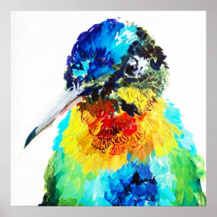 Regenboog Kolibrie Poster