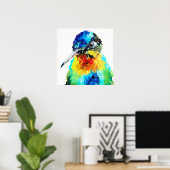 Regenboog Kolibrie Poster (Thuiskantoor)