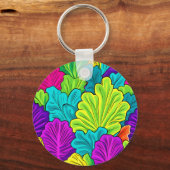 Regenboog Koolbladeren Patroon Sleutelhanger (Voorkant)