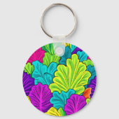 Regenboog Koolbladeren Patroon Sleutelhanger (Achterkant)