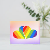 Regenboog Koppel bedankkaartjes (Staand voorkant)