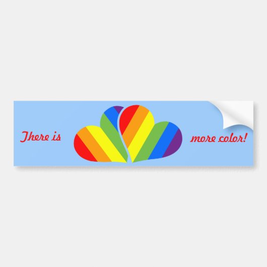 Regenboog Koppel Bumpersticker (Voorkant)