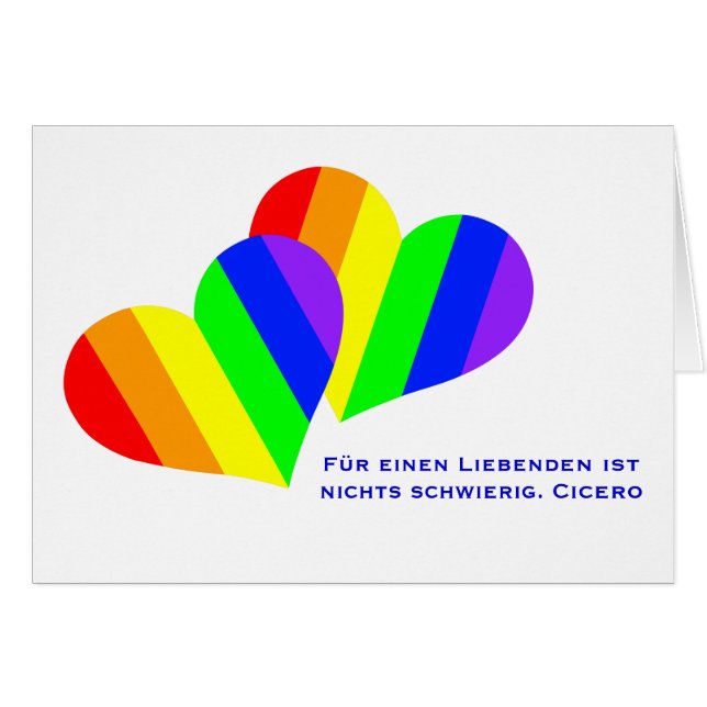 Regenboog Koppel Hartjes (Voorkant Horizontaal)