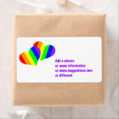 Regenboog Koppel Hartjes Etiket (Insitu)