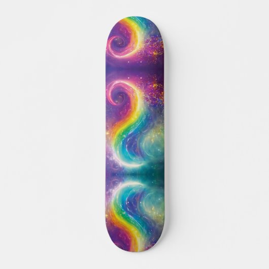 Regenboog Kosmische Galaxy Yin Yang Ocean Waves Sk Persoonlijk Skateboard (Voorkant)