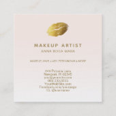 ** Regenboog Kosmische Gouden Sterren Pastel Ombre Vierkante Visitekaartje (Achterkant)