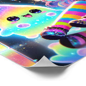 Regenboog kosmische heks grillige fantasie poster (Hoek)