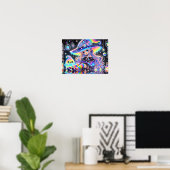 Regenboog kosmische heks grillige fantasie poster (Thuiskantoor)