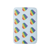 Regenboog krabbel hart badmat (Voorkant Verticaal)