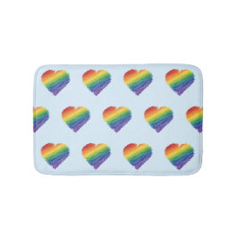Regenboog krabbel hart badmat