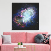 Regenboog Krabnevel 24x24 Canvas Afdruk (Insitu (Woonkamer))