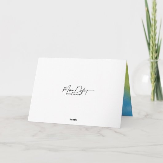 Regenboog krijt stukken dank u kaart (Achterkant)