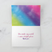 Regenboog krijt stukken dank u kaart (Binnen)