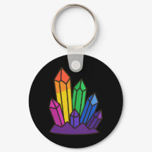Regenboog Kristal Cluster Sleutelhanger