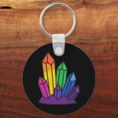 Regenboog Kristal Cluster Sleutelhanger (Voorkant)