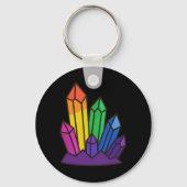 Regenboog Kristal Cluster Sleutelhanger (Achterkant)
