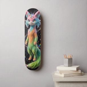 Regenboog Kristal Vos - Pastel Galaxy Beest - Kawa Persoonlijk Skateboard
