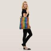 Regenboog Krokodillenleer Tote Bag (Op model)