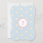 Regenboog, Kroon & Eenhoorns Verjaardagsfeest Kaart (Achterkant)