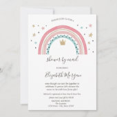 Regenboog Kroon Virtuele Baby Shower Per Post  Kaart (Voorkant)