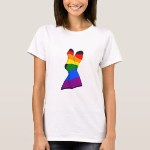Regenboog Kruisbenen T-shirt