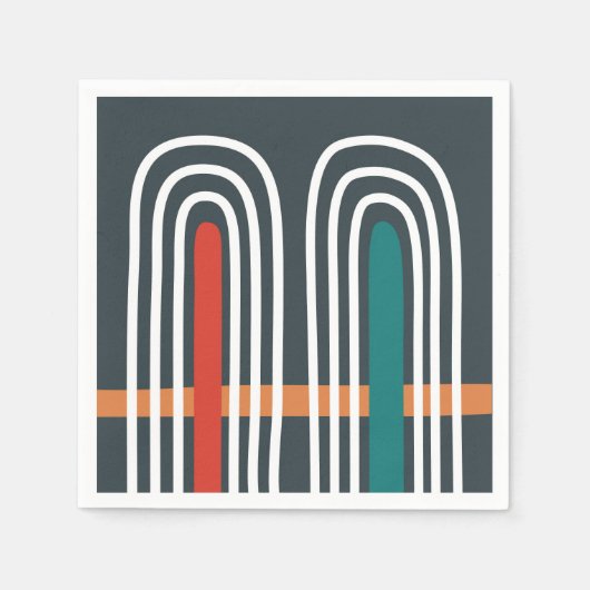 Regenboog kunst abstract ontwerp servet (Voorkant)