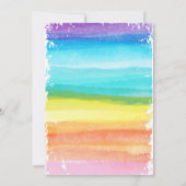 Regenboog kunst feest uitnodiging (Achterkant)